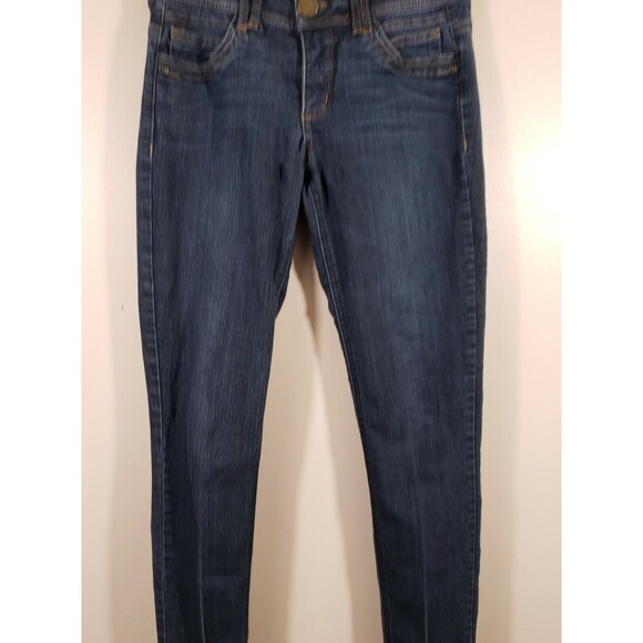 Democracy Jeans Womens 30x25 Size 4 Ab Tech Dark Wash Skinny Stretch Elastic - Picture 10 of 16